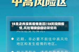 14天之内没有疫情地区/14天没有疫情,风险等级会自动降低吗