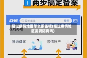 经过疫情地区怎么报备呢(经过疫情地区需要隔离吗)