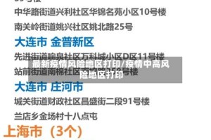 最新疫情风险地区打印/疫情中高风险地区打印