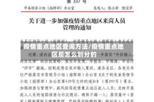 疫情重点地区查询方法/疫情重点地区是怎么划分的