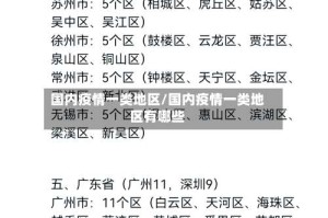 国内疫情一类地区/国内疫情一类地区有哪些