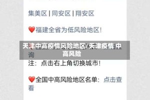 天津中高疫情风险地区/天津疫情 中高风险