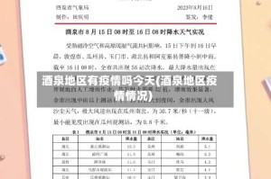 酒泉地区有疫情吗今天(酒泉地区疫情情况)