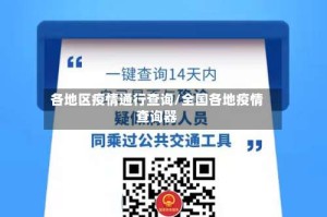 各地区疫情通行查询/全国各地疫情查询器