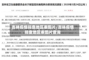 吉林疫情排查地区表图片/吉林疫情排查地区表图片查询