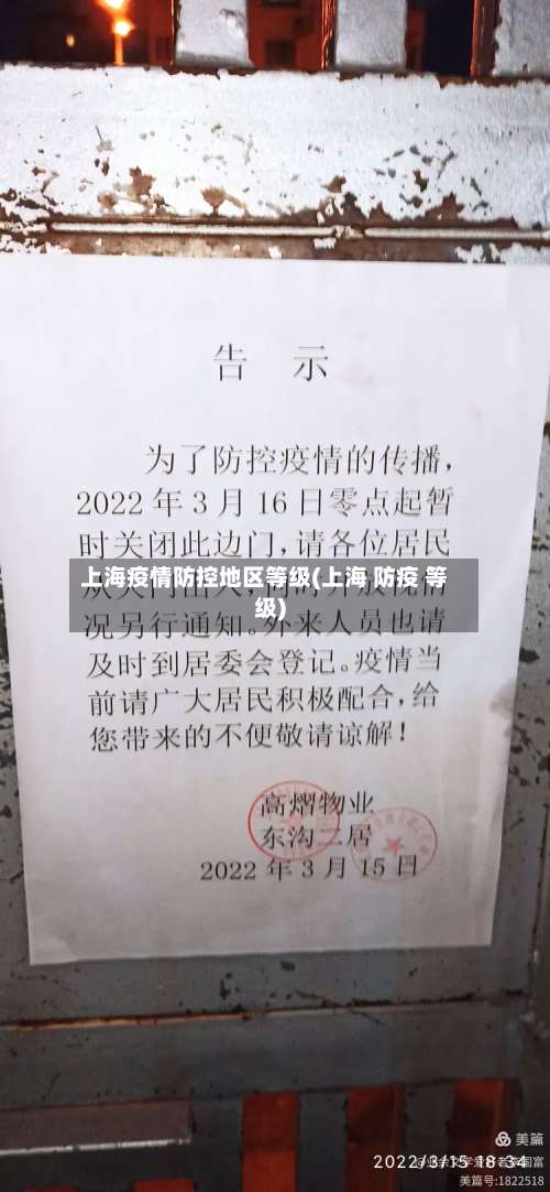 上海疫情防控地区等级(上海 防疫 等级)-第2张图片
