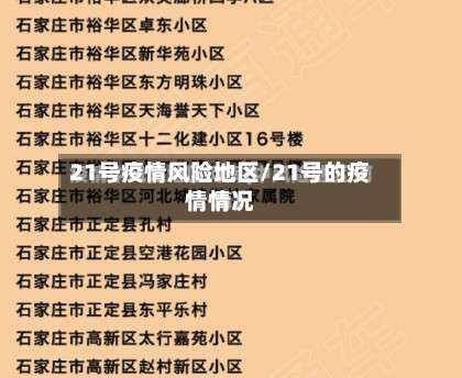 21号疫情风险地区/21号的疫情情况-第3张图片
