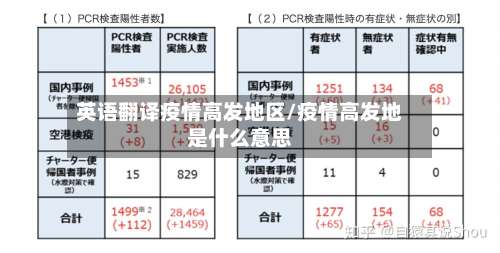 英语翻译疫情高发地区/疫情高发地是什么意思-第2张图片