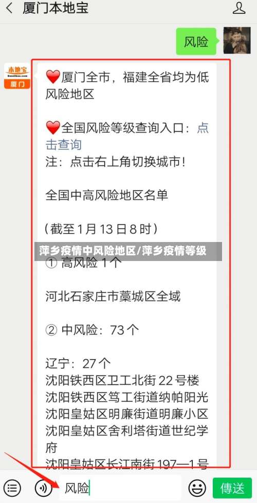 萍乡疫情中风险地区/萍乡疫情等级-第1张图片