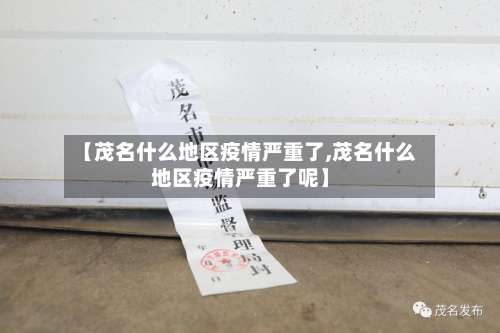 【茂名什么地区疫情严重了,茂名什么地区疫情严重了呢】-第3张图片