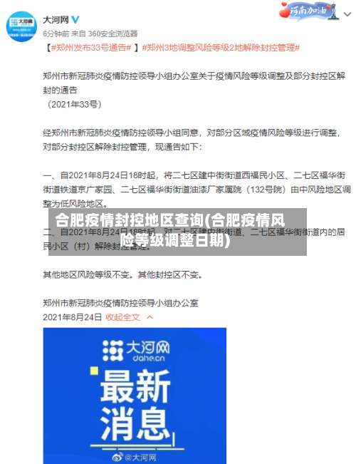 合肥疫情封控地区查询(合肥疫情风险等级调整日期)-第1张图片