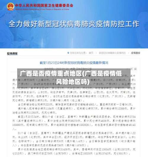 广西是否疫情重点地区(广西是疫情低风险地区吗)-第3张图片